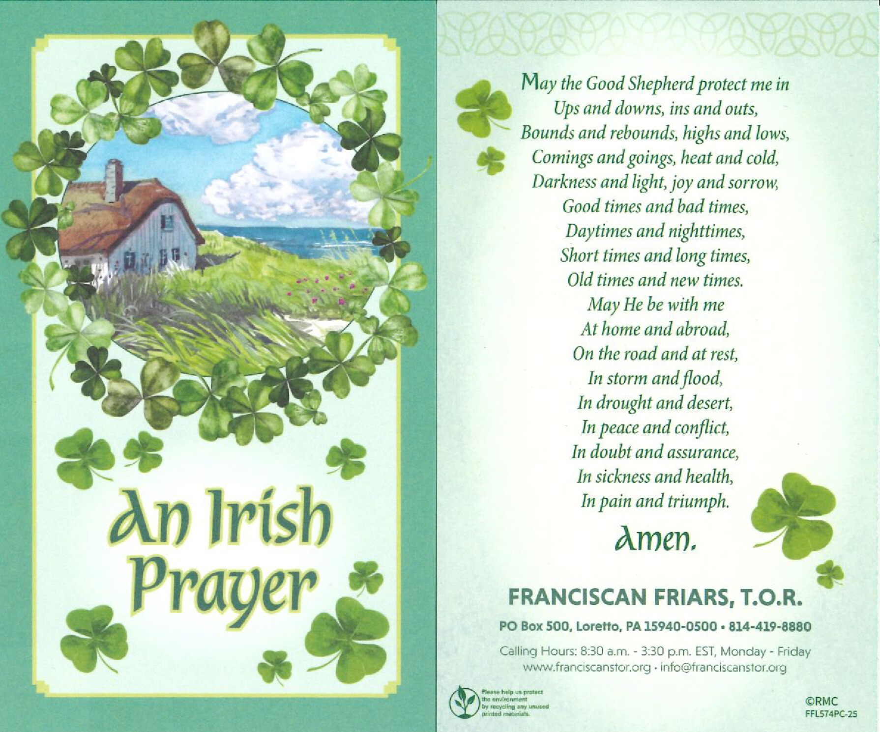 Saint Patrick Holy Card-Scene 